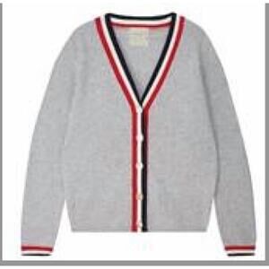NEW JUMPER1234 women's stripe cardigan in silver